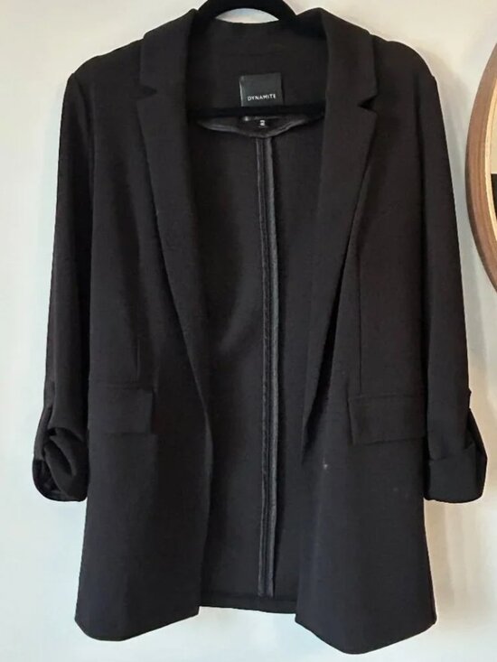 Dynamite Jackets & Blazers - Dynamite Black Open Front Blazer – Size Small